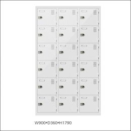 철제 신발장 18인용/화이트